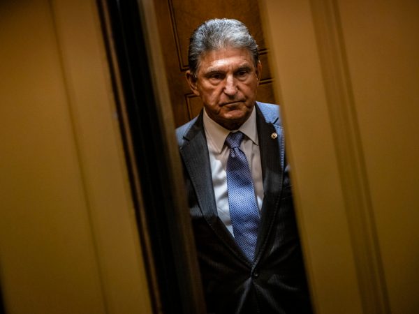 WASHINGTON, DC - JUNE 08: Senator Joe Manchin (D-WV) heads to a vote in the Senate at the U.S. Capitol on June 8, 2021 in Washington, DC. The spotlight on Sen. Manchin grew even brighter after declaring that he will vote against the Democrats voting rights bill, the For the People Act, in his op-ed that was published in the Charleston Gazette-Mail over the weekend. (Photo by Samuel Corum/Getty Images)