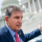 UNITED STATES - JUNE 10: Sen. Joe Manchin, D-W.Va.,  talks with reporters after a vote in the Capitol on Thursday, June 10, 2021. (Photo By Tom Williams/CQ Roll Call)