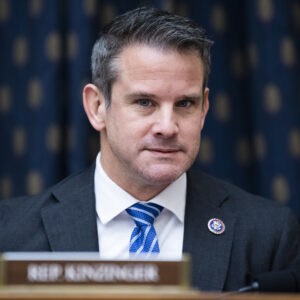 UNITED STATES - JUNE 16: Rep. Adam Kinzinger, R-Ill., attends the House Foreign Affairs Committee hearing titled ”The Biden Administration's Priorities for Engagement with the United Nations,” in Rayburn Building on Wednesday, June 16, 2021. Linda Thomas-Greenfield, U.N. ambassador, testified. (Photo By Tom Williams/CQ Roll Call)