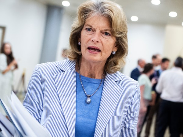 UNITED STATES - JUNE 17: Sen. Lisa Murkowski, R-Alaska, is seen in the senate subway during a vote in the Capitol on Thursday, June 17, 2021. (Photo By Tom Williams/CQ Roll Call)