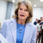 UNITED STATES - JUNE 17: Sen. Lisa Murkowski, R-Alaska, is seen in the senate subway during a vote in the Capitol on Thursday, June 17, 2021. (Photo By Tom Williams/CQ Roll Call)