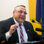 AUBURN, ME - OCTOBER 21: Maine Governor Paul LePage speaks at Central Maine Community College about his central themes of tax reduction, welfare reform and lowering college costs for Maine students. (Photo by Derek Davis/Staff Photographer)