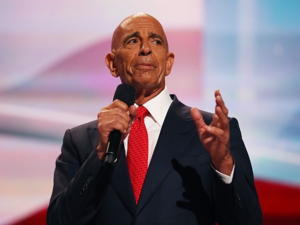 CLEVELAND, OH - JULY 21:  on the fourth day of the Republican National Convention on July 21, 2016 at the Quicken Loans Arena in Cleveland, Ohio. Republican presidential candidate Donald Trump received the number of votes needed to secure the party's nomination. An estimated 50,000 people are expected in Cleveland, including hundreds of protesters and members of the media. The four-day Republican National Convention kicked off on July 18. (Photo by John Moore/Getty Images)