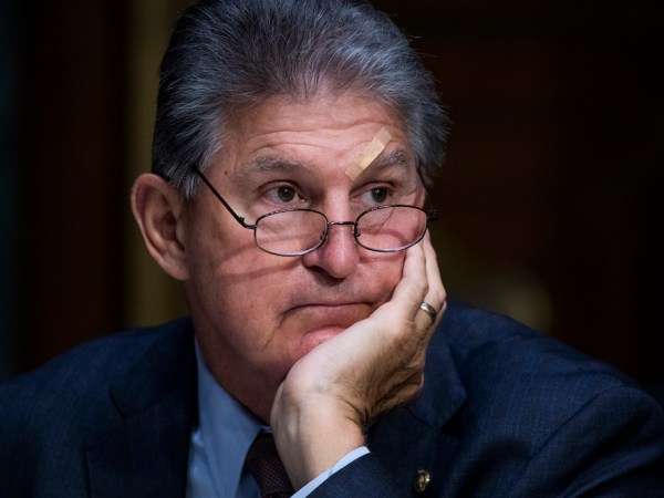 UNITED STATES - AUGUST 04: Sen. Joe Manchin, D-W.Va., is seen during the Senate Appropriations Committee markup of the “FY 22 Energy and Water, Agriculture, and MilCon VA Appropriations Bills,” in Dirksen Building on Wednesday, August 04, 2021. (Photo By Tom Williams/CQ Roll Call)