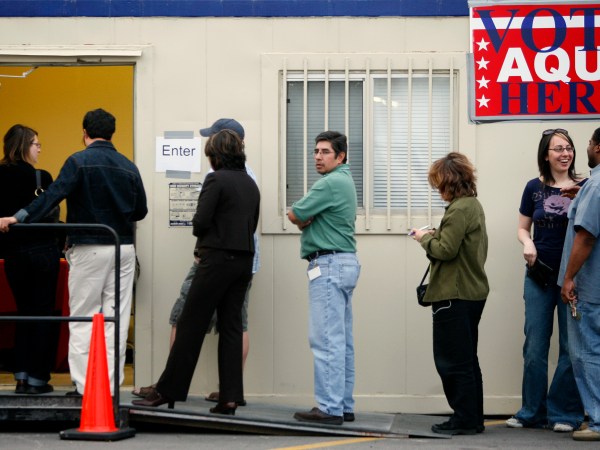AUSTIN, TX -  FEBRUARY  19:  Early voting began today across Texas ahead of the presidential primaries taking place on Tuesday, March 4, 2008. (Photo by Ben Sklar/Getty Images)