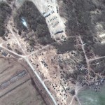 RUSSIANS INVADE UKRAINE -- MARCH 18, 2022:  15 Maxar satellite imagery closer view of troops and equipment in Dublin, Belarus.  18march2022_ge1.  Please use: Satellite image (c) 2022 Maxar Technologies.