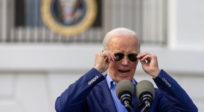 Joe Biden in aviator sunglasses
