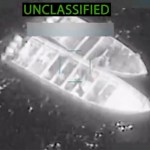 Screenshot of video released by Defense Secretary Pete Hegseth of one of the Sept. 27, 2025 U.S. attacks on alleged drug-smuggling boats