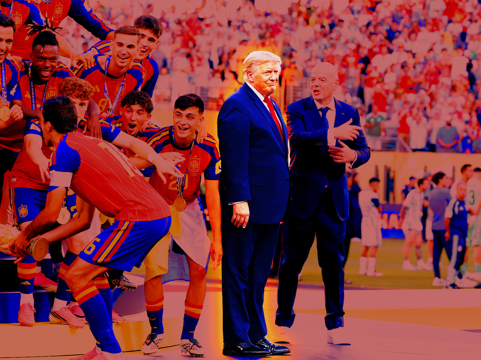 From Red Cards to Photobombs, Donald Trump Tried to Make the World Cup About Himself